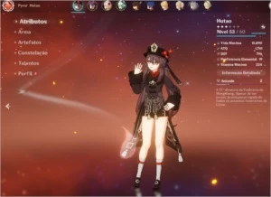 Conta Genshin AR 34 - HuTao + Celestial Spear + Mona - Genshin Impact