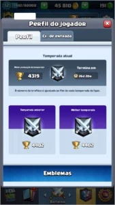 Conta Clash Royale lvl 12 na desafiante 2