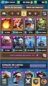 Conta Clash Royale lvl 12 na desafiante 2