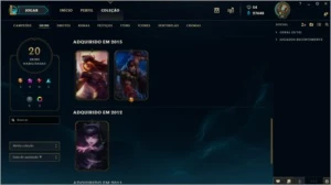 Conta GOLD 4, Skins Vitoriosas, Muitos Espólios e EA - League of Legends LOL