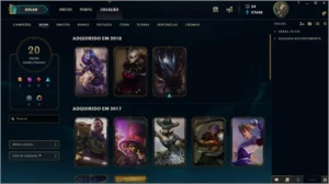 Conta GOLD 4, Skins Vitoriosas, Muitos Espólios e EA - League of Legends LOL