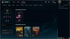 Conta GOLD 4, Skins Vitoriosas, Muitos Espólios e EA - League of Legends LOL