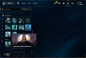 Conta prata 4 com TODOS os champs e 224 Skins + 2500 RP - League of Legends LOL