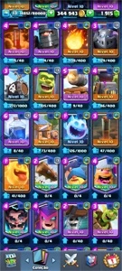 conta clasy royale  Nível 13, 344943 Mil Gold e 1915 Gemas - Clash Royale