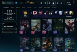 Unranked com 120 Champs e 70 Skins ( MONO JG ) - League of Legends LOL