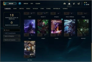Conta prata 1 com 3 skins e 26 champs - League of Legends LOL