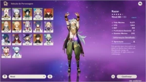 AR 45, 4 personagens 5* - Genshin Impact