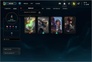 Conta ouro 4 com 4 skins e 22 champs - League of Legends LOL