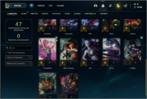 Conta ouro 4 com 4 skins e 22 champs - League of Legends LOL