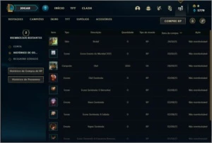 Conta ouro 4 com 4 skins e 22 champs - League of Legends LOL