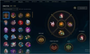 Conta com 69 skins e todos campeoes - League of Legends LOL