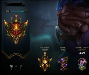 Conta com 69 skins e todos campeoes - League of Legends LOL