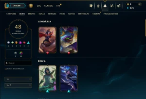 Esmeralda 2 com 75 Champs e 48 Skins - League of Legends LOL