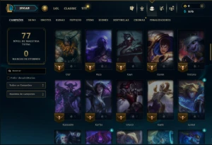 Esmeralda 2 com 75 Champs e 48 Skins - League of Legends LOL