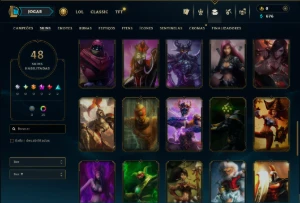 Esmeralda 2 com 75 Champs e 48 Skins - League of Legends LOL