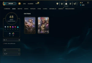 Esmeralda 2 com 75 Champs e 48 Skins - League of Legends LOL