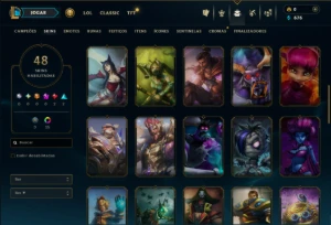 Esmeralda 2 com 75 Champs e 48 Skins - League of Legends LOL