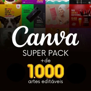 Pack De 1000 Artes Editáveis-Canva