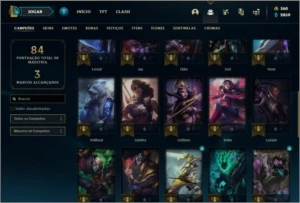Conta DIAMANTE 1 com 360 RP, 16 skins e 36 champs - League of Legends LOL