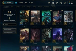 Conta DIAMANTE 1 com 360 RP, 16 skins e 36 champs - League of Legends LOL