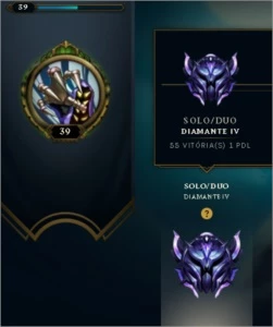Conta Diamante 4 mmr bom - League of Legends LOL
