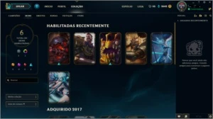 conta lol diamante 5 com borda ouro - League of Legends
