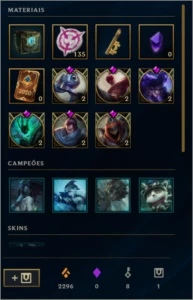 Conta lol - Platina - Com 1600 RP - League of Legends