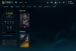 Conta lol 1508 skins (pax tf) - League of Legends