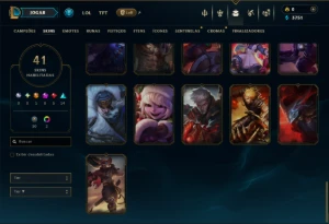 Unranked com 125 Champs e 41 Skins ( MID / ADC / TOP ) - League of Legends LOL