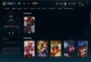 Unranked com 125 Champs e 41 Skins ( MID / ADC / TOP ) - League of Legends LOL