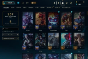 Unranked com 125 Champs e 41 Skins ( MID / ADC / TOP ) - League of Legends LOL