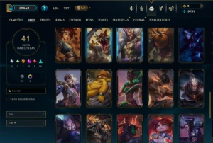 Unranked com 125 Champs e 41 Skins ( MID / ADC / TOP ) - League of Legends LOL