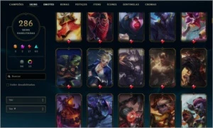 Conta com 286 skins - Season 3 - 100k essencia - League of Legends LOL