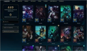 Conta com 286 skins - Season 3 - 100k essencia - League of Legends LOL