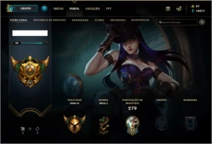 Ouro 4 / 50 Skins /  Espólios / ETC - League of Legends LOL