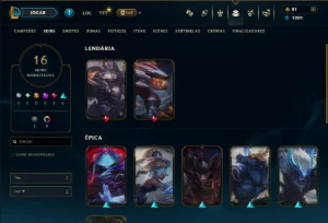 Prata 3 com 70 Champs e 16 Skins ( Mais de 200 Jogos ) - League of Legends LOL