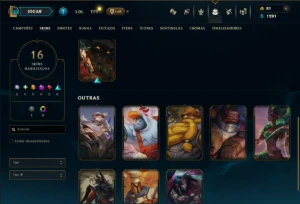 Prata 3 com 70 Champs e 16 Skins ( Mais de 200 Jogos ) - League of Legends LOL