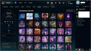 Conta com +350 skin, 4 skins prestigio e 5 Vitoriosas - League of Legends LOL