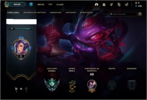 CONTA PLATINA 1 SMURF - League of Legends LOL