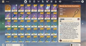 AR25 - Cyno + Baculos das Areias + 19 tiros - Genshin Impact