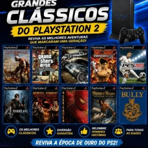 Pack com +40 jogos de Playstation 2 - Outros