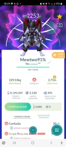 Conta Monstra Lv50 Mewtwo Armadura & Rayquaza 100% - Pokémon