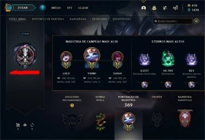 MAIN SUP + 181 SKINS TOTAL / LVL 421 / UNRAKED / TODOS DADOS - League of Legends LOL