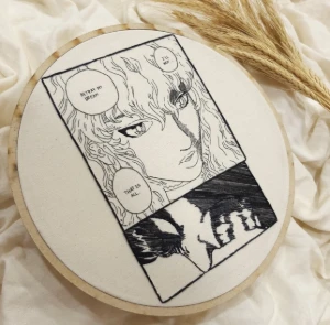Berserk Bordado Quadro 22Cm - Artesanato e Personalizados