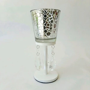Castiçal Espelhado Bolas - Prata - Artesanato e Personalizados