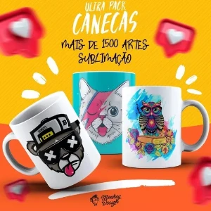 Ultra Pack de canecas 1500 imagens para Sublimação - Serviços Digitais