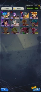 Conta de Dragon Ball Legends Nível 230