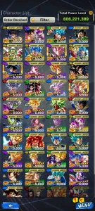 Conta de Dragon Ball Legends Nível 230