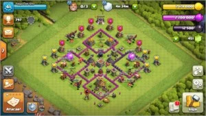 Centro de Vila 7 Rushado!! - Clash of Clans