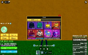 conta rara com muito dinhero,frutas misticas, 2k de frag - Roblox